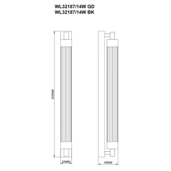 Kinkiet KALIA WL32187/14W/BK ZUMA LINE