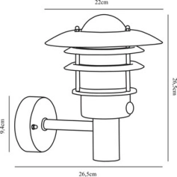 kinkiet zewnętrzny Lonstrup 22 Sensor Wall light Galvanized 71432031 Nordlux