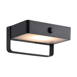 Kinkiet zewnętrzny Saulio Solar IP44 czarny, czujnik ruchu 2518251003 Nordlux