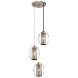 Lampa wisząca Asher II – 3 źródła światła KL-ASHER-3PC-AP Elstead Lighting
