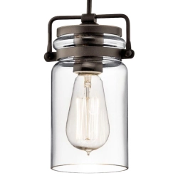 kinkiecik.pl Mała lampa wisząca Brinley – 1 źródło światła – Stary brąz KL-BRINLEY-MP-OZ Elstead Lighting