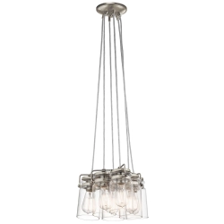kinkiecik.pl Lampa wisząca Brinley – 6 źródeł światła – Szczotkowany nikiel KL-BRINLEY6-NI Elstead Lighting