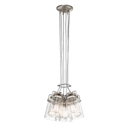 kinkiecik.pl Lampa wisząca Brinley – 6 źródeł światła – Szczotkowany nikiel KL-BRINLEY6-NI Elstead Lighting