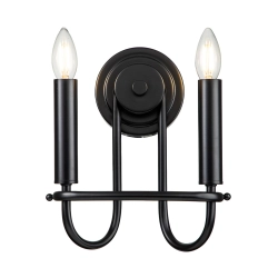 Kinkiet Capitol Hill – 2 źródła światła – Czarny KL-CAPITOL-HILL2-BLK Elstead Lighting