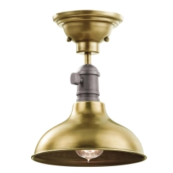kinkiecik.pl Mała lampa wisząca Cobson – 1 źródło światła – Naturalny mosiądz KL-COBSON-MP-BR Elstead Lighting