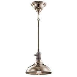 kinkiecik.pl Mała lampa wisząca Cobson – 1 źródło światła – Polerowany nikiel KL-COBSON-MP-PN Elstead Lighting