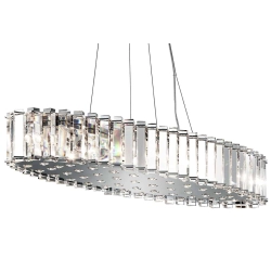kinkiecik.pl Owalna lampa wisząca Crystal Skye – 12 źródeł światła KL-CRYSTAL-SKYE-I-L Elstead Lightnig