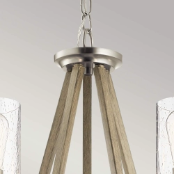 Żyrandol Deryn – 5 źródeł światła – Postarzana antyczna szarość KL-DERYN5-DAG Elstead Lighting