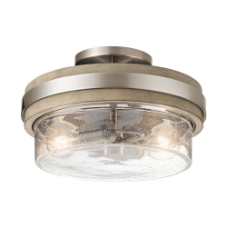 Półplafon Grand Bank – 2 źródła światła – Postarzana antyczna szarość KL-GRAND-BANK-SF Elstead Lighting