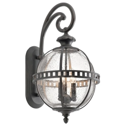 kinkiecik.pl Latarnia naścienna Halleron – 3 źródła światła KL-HALLERON-2M Elstead Lighting