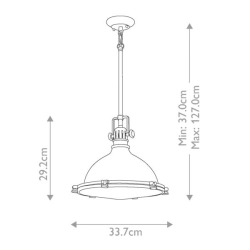 kinkiecik.pl Lampa wisząca Hatteras Bay – 1 źródło światła – Stary brąz KL-HATTERAS-BAY-M-OZ Elstead Lighting