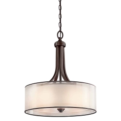 kinkiecik.pl Duża lampa wisząca Lacey – 4 źródła światła – Ciepły ciemny brąz KL-LACEY-P-L-MB Elstead Lighting