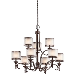 kinkiecik.pl Żyrandol Lacey – 9 źródeł światła – Ciepły ciemny brąz KL-LACEY9-MB Elstead Lighting