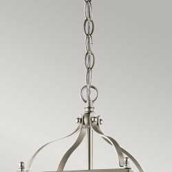 kinkiecik.pl Mała lampa wisząca Larkin – 2 źródła światła – Szczotkowany nikiel KL-LARKIN-P-S-NI Elstead Lighting