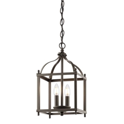 kinkiecik.pl Mała lampa wisząca Larkin – 2 źródła światła – Stary brąz KL-LARKIN-P-S-OZ Elstead Lighting
