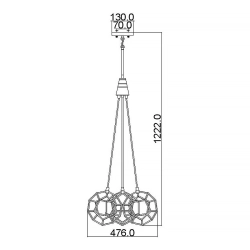 kinkiecik.pl Żyrandol Rocklyn – 3 źródła światła KL-ROCKLYN3-RS Elstead Lighting