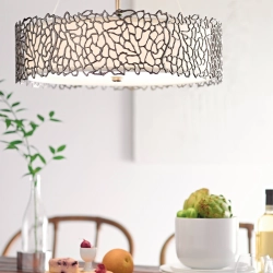kinkiecik.pl Lampa wisząca Silver Coral – 4 źródła światła KL-SILVER-CORAL-P-B Elstead Lighting