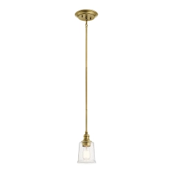 Mała lampa wisząca Waverly – 1 źródło światła – Naturalny mosiądz KL-WAVERLY-MP-NBR Elstead Lighting