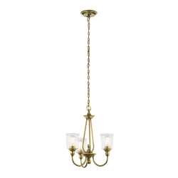 Żyrandol Waverly – 3 źródła światła – Naturalny mosiądz KL-WAVERLY3-NBR Elstead Lighting