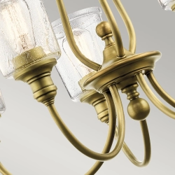 Żyrandol Waverly – 5 źródeł światła – Naturalny mosiądz KL-WAVERLY5-NBR Elstead Lighting