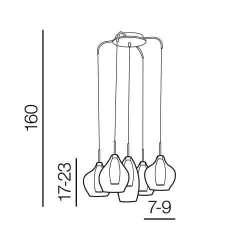 Lampa wisząca AMBER MILANO AZ3076 AZZARDO