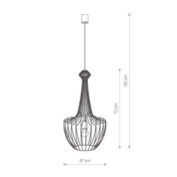Lampa wisząca LUKSOR BLACK S 8851 Nowodvorski - zdjęcie dodatkowe 1