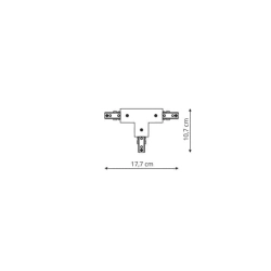 kinkiecik.pl Łącznik T czarny do szynoprzewodów 1F LP-553 BK Light Prestige