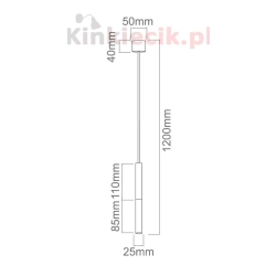 kinkiecikpl lampa wisząca Slimi S nero/gold ORLICKI