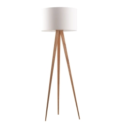Lampa podłogowa TRIPOD WOOD AZ3013+AZ3014 white AZZARDO