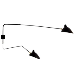 kinkiecik.pl Lampa ścienna CRANE-2W czarna 175 cm W8702 Step into design