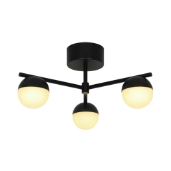 Lampa sufitowa Contina czarna, 3 szklane klosze 2512096003 Nordlux