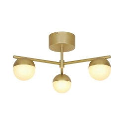 Lampa sufitowa Contina mosiężna, 3 szklane klosze 2512096035 Nordlux