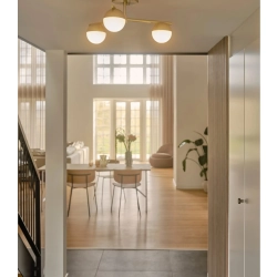 Lampa sufitowa Contina mosiężna, 3 szklane klosze 2512096035 Nordlux