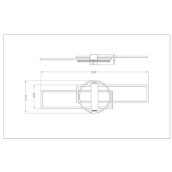 Lampa sufitowa DUATRO C230624203B ZUMA LINE