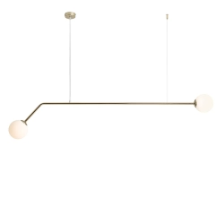 LAMPA WISZĄCA 2-PŁ. PURE ZŁOTY (średnica klosza 14cm) 1064H30 ALDEX - zdjęcie produktu