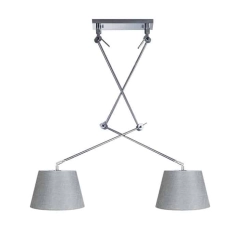 Lampa wisząca ADAM 2S PENDANT grey AZ1842+AZ2598 śr.20cm AZZARDO