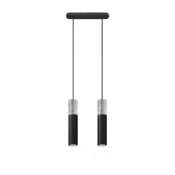 kinkiecik.pl Lampa wisząca BORGIO 2 czarny SL.0651 SOLLUX LIGHTING