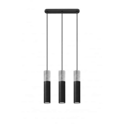 kinkiecik.pl Lampa wisząca BORGIO 3 czarny SL.0652 SOLLUX LIGHTING