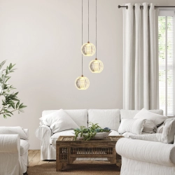 Lampa wisząca Brillant 3 złota LED CCT LP-3303/3P GD Light Prestige
