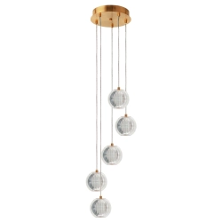 Lampa wisząca Brillant 5 złota LED CCT LP-3303/5P GD Light Prestige