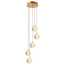 Lampa wisząca Brillant 5 złota LED CCT LP-3303/5P GD Light Prestige
