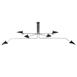 kinkiecik.pl Lampa wisząca CRANE-6P czarna 280 cm P8706 Step into design