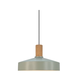 Lampa wisząca Elvas - zielona, drewniany element 2512033023 Nordlux