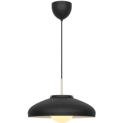 Lampa wisząca Latif Design For The People - czarna, mleczny klosz 2520123003 Nordlux