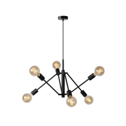 Lampa wisząca LESTER 6xE27 czarny 21424/06/30 Lucide - zdjęcie produktu