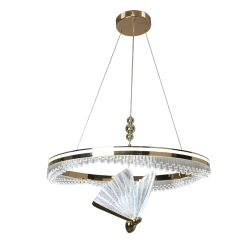 Lampa wisząca Marissa Cristal złota LED CCT LP-2515/1P Cristal GD Light Prestige