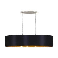 Lampa wisząca MASERLO 31616 czarny, złoty