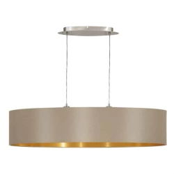 Lampa wisząca MASERLO 31618 taupe, złoty