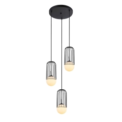 Lampa wisząca MATTY MDM-3939/3 BK Italux - zdjęcie produktu