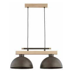 Lampa wisząca VERTA 2xE27 brązowy jasne drewno 62626 ALFA
